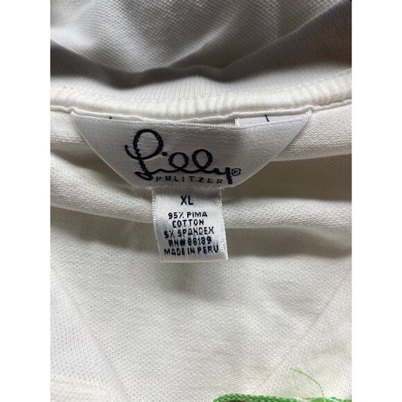 Vintage Lilly Pullitzer Women's Size XL Pima Cotton Sleeveless Polo Top Shirt - Picture 4 of 4